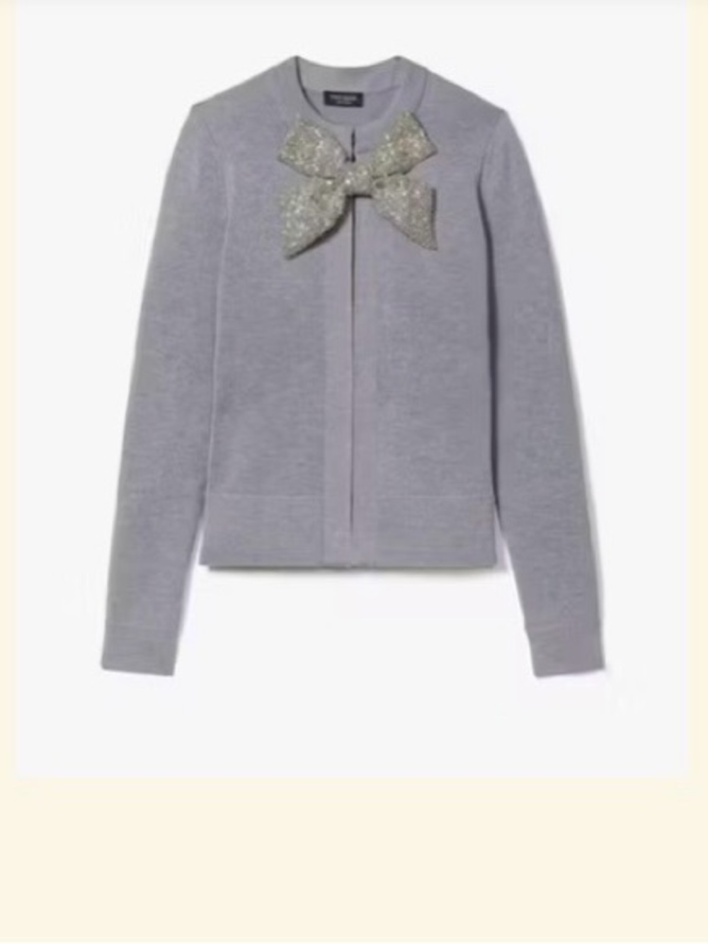 kate spade Gray Bow-Accent Cardigan